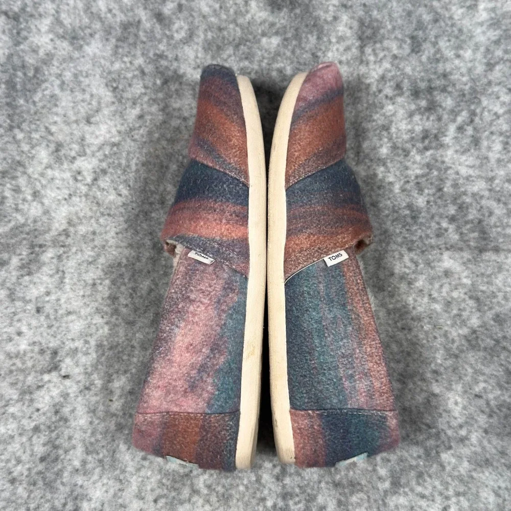 TOMS Womens Alpargata Faux Shearling Lined Slip On Shoes Multi Color Size 8.5